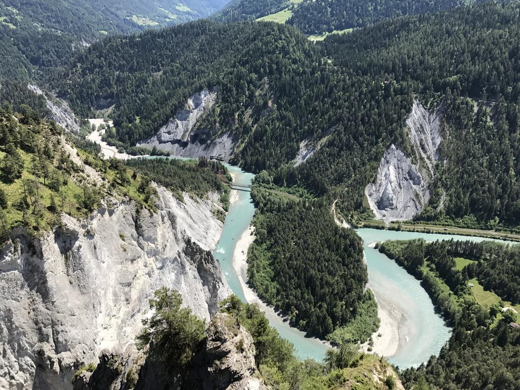 Ferienwohnung Laax Mit Traumblick, Grossem Balkon Und Terrasse Exterior foto