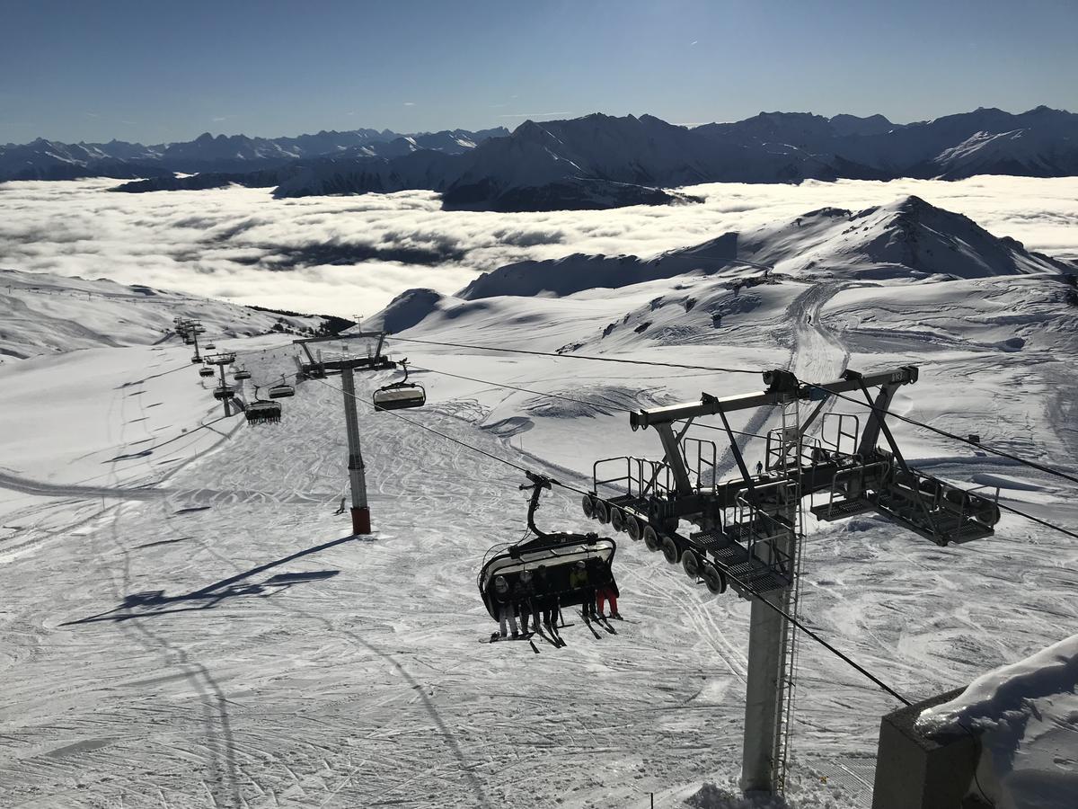 Ferienwohnung Laax Mit Traumblick, Grossem Balkon Und Terrasse Exterior foto